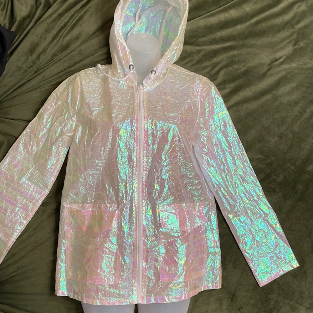 Missguided Holographic Raincoat